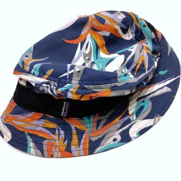PATAGONIA Wavefarer Bucket Hat Piton Paradise Rare Birds of Paradise - Picture 4 of 9